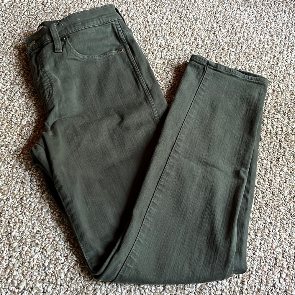 J crew women’s 29 T stretch green pants